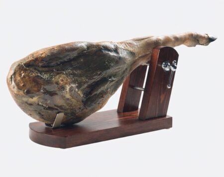jamonero Rioja nogal Buarfe de madera con herrajes de alta resistencia