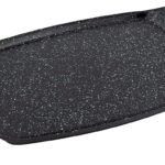 Asador plancha de aluminio forjado Vier Serie 518 liso efecto piedra inducción medidas 36cm y 47cm - GarHome.