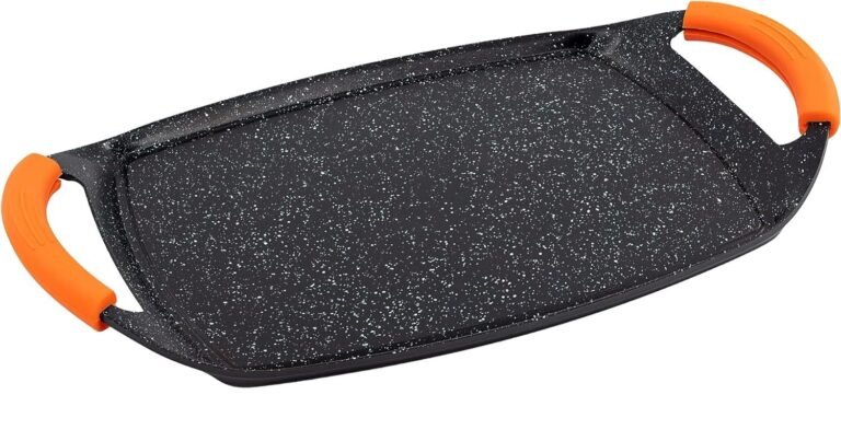 Asador plancha de aluminio forjado Vier Serie 518 liso efecto piedra inducción medidas 36cm y 47cm - GarHome.