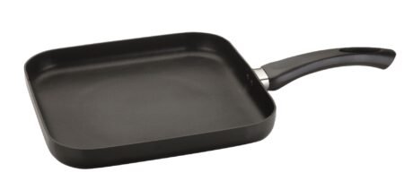 Asador de aluminio Vier modelo liso con mango de baquelita apto para inducción serie Genny - GarHome.