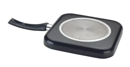 Asador de aluminio Vier modelo liso con mango de baquelita apto para inducción serie Genny - GarHome.