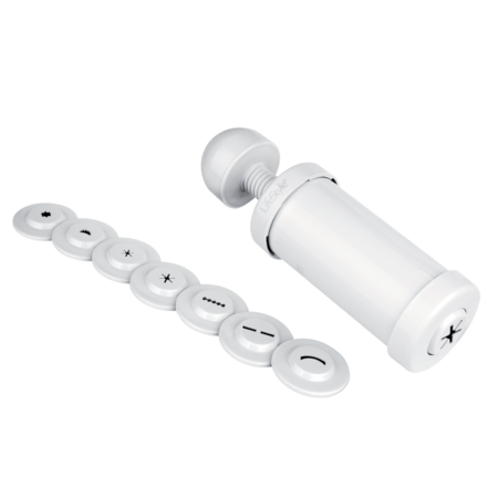 Churrera doméstica LifeStyle manual con varios discos intercambiables para hacer churros y pastas de té en casa - GarHome.