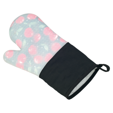 Guante de horno LifeStyle con palma de silicona antideslizante y protección textil para muñeca resistente al calor - GarHome.