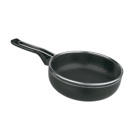 sartén freidora luxe con cestillo aluminio profundo