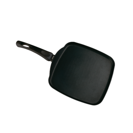 Asadora de aluminio lisa LifeStyle superficie plana especial inducción medidas 22x22cm y 27x27cm - GarHome.