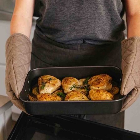 Bandeja de horno alta de gran capacidad Lifestyle con paredes profundas y antiadherente medidas 28-34-40cm - GarHome.