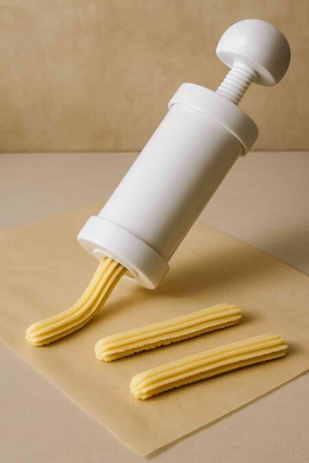 Churrera doméstica LifeStyle manual con varios discos intercambiables para hacer churros y pastas de té en casa - GarHome.