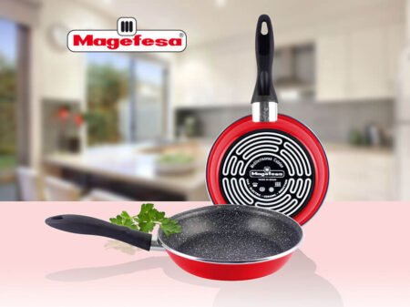 detalle sartén Magefesa K2 Rojo compatible inducción