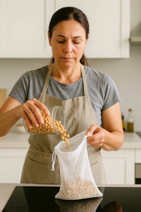 Malla para legumbres Lifestyle reutilizable pack de 2 unidades capacidades 1kg y 2kg para cocido y guisos - GarHome.