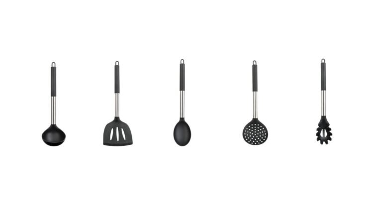 Set ahorro 5 piezas utensilios de cocina silicona y acero inoxidable marca Vier - GarHome