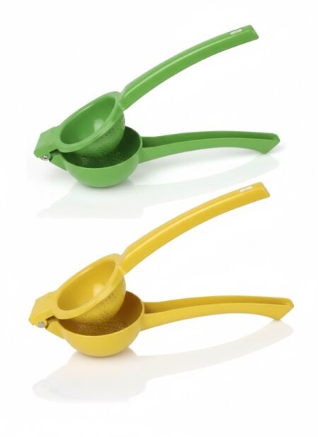 Exprimidor de limones manual Quttin de aluminio fundido 22cm colores verde y amarillo - GarHome