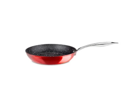 Lotes ahorro de 3 sartenes Vier Serie Red de aluminio forjado con titanio y Full Induction en medidas 16-20-24cm 18-22-26cm 20-24-28cm y 22-26-30cm - GarHome.
