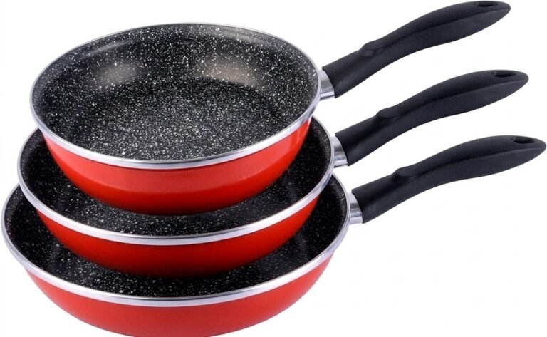 Lotes ahorro de 3 sartenes Magefesa K2 rojo de acero esmaltado vitrificado especial inducción en 5 medidas combinadas - GarHome.