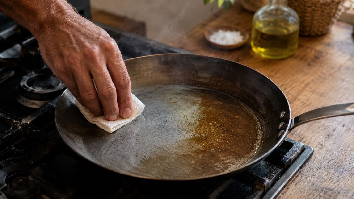Cómo curar una sartén de hierro: fogón, horno e inducción