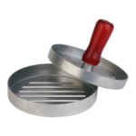 prensa para hamburguesas LifeStyle de aluminio fundido antiadherente con diseño circular