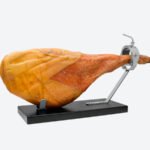 jamonero Jabugo fijo EKO lacado wengue Buarfe de madera de pino con herrajes de acero zincado