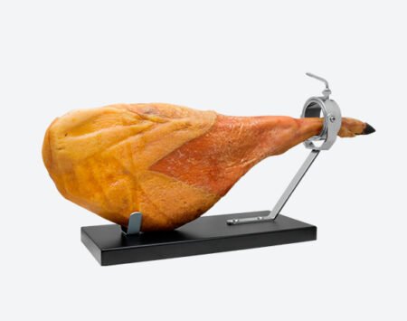 jamonero Jabugo fijo EKO lacado wengue Buarfe de madera de pino con herrajes de acero zincado