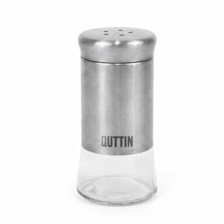 Salero de Acero y Vidrio Quttin - Recipiente Dosificador de 150 ml