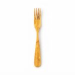 Tenedor para legumbres artesano de 28 cm fabricado en madera de boj noble con púas perfiladas y acabado de pieza única